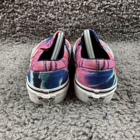 Grateful Dead Vans Sneaker Tie Dye Classic Slip On Women 7 Skeleton Hand Rose - Picture 3 of 8